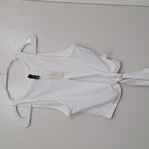 NWT Francesca's Collection Arica Ribbed Open Back Women's Tank Top - Picture 5 of 8